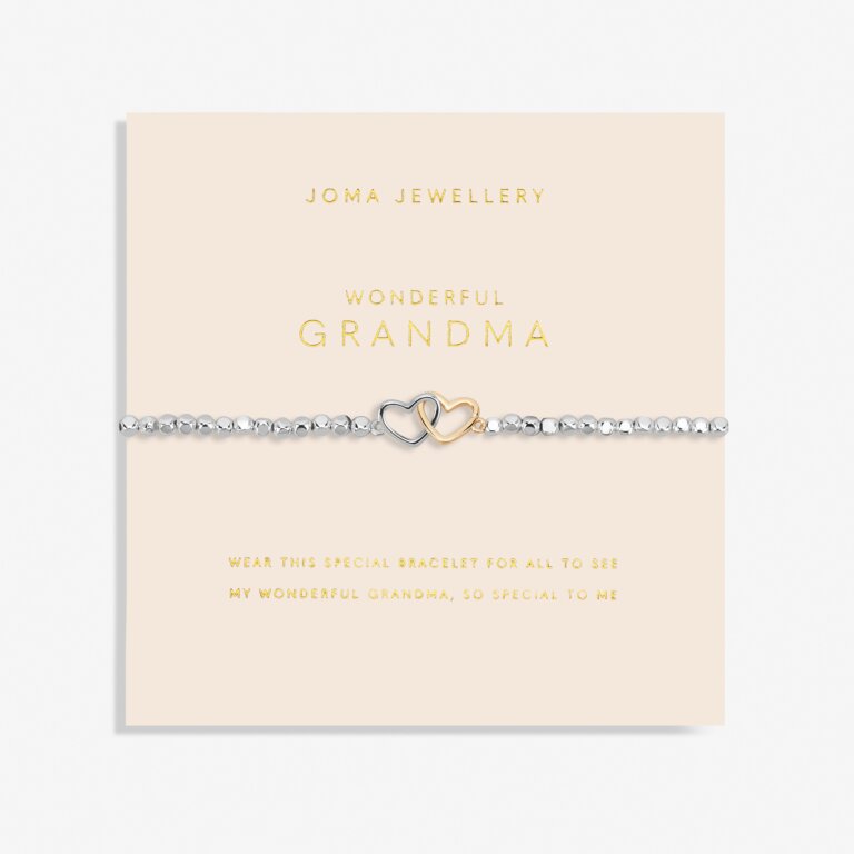 Joma A Little Wonderful Grandma Bracelet, Silver-plated and Gold-Plated