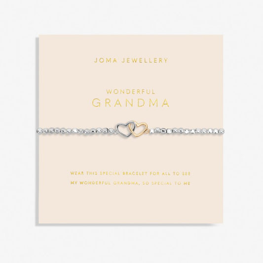 Joma A Little Wonderful Grandma Bracelet, Silver-plated and Gold-Plated