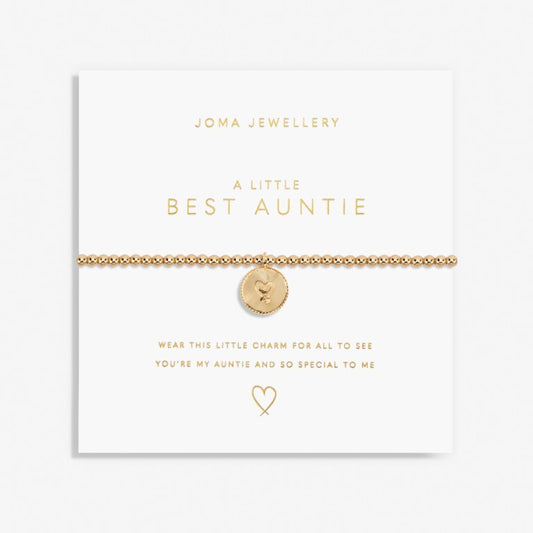 Joma A Little Best Auntie Bracelet, Gold-Plated