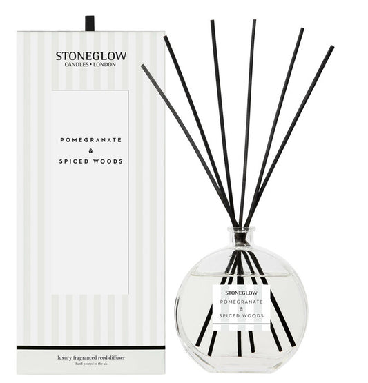 Stoneglow Modern Classics Pomegranate & Spiced Woods Reed Diffuser, Large, 460ml