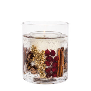 Stoneglow Seasonal / Christmas Soy Botanical Gel Vase Candle, 'Cosy Vibes' 120g