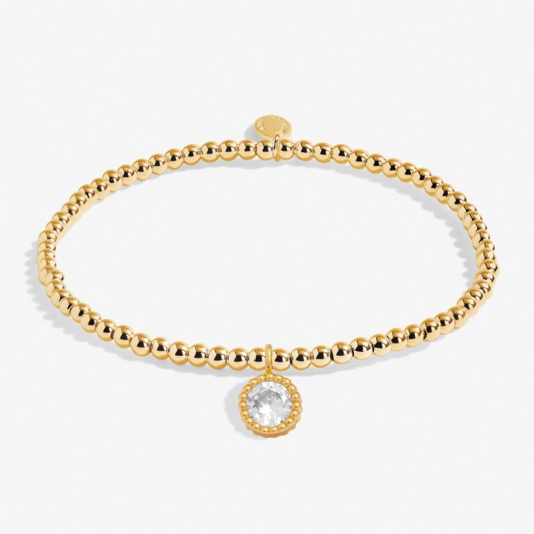 Joma A Little Happy 60th Birthday Bracelet, Diamante charm, Gold-Plated