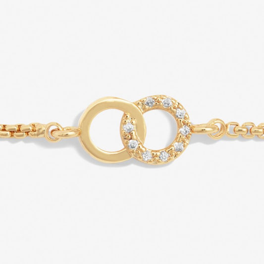 Joma Mini Charms Pavé Linked Circles Bracelet, Gold-Plated