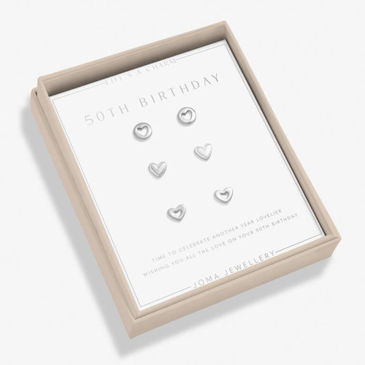 Joma 60th Birthday Earrings,  Set of 3, Silver-plated