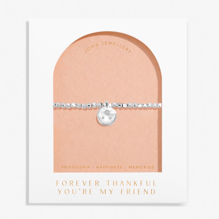 Joma Jewellery Dolce Vita 'Forever Thankful You're My Friend' Bracelet,  Silver-plated