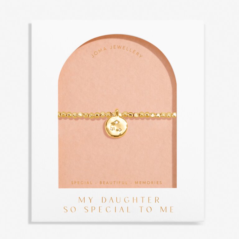 Joma Jewellery Dolce Vita 'My Daughter So Special To Me' Bracelet, Gold-Plated