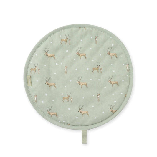 Sophie Allport Hob Cover, Circular, Christmas Stags