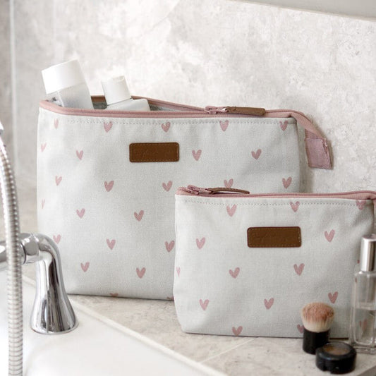 Sophie Allport Large Canvas 'Hearts' Washbag