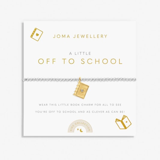 Joma Children's Bracelet, Off to School, Silver and Gold Plated