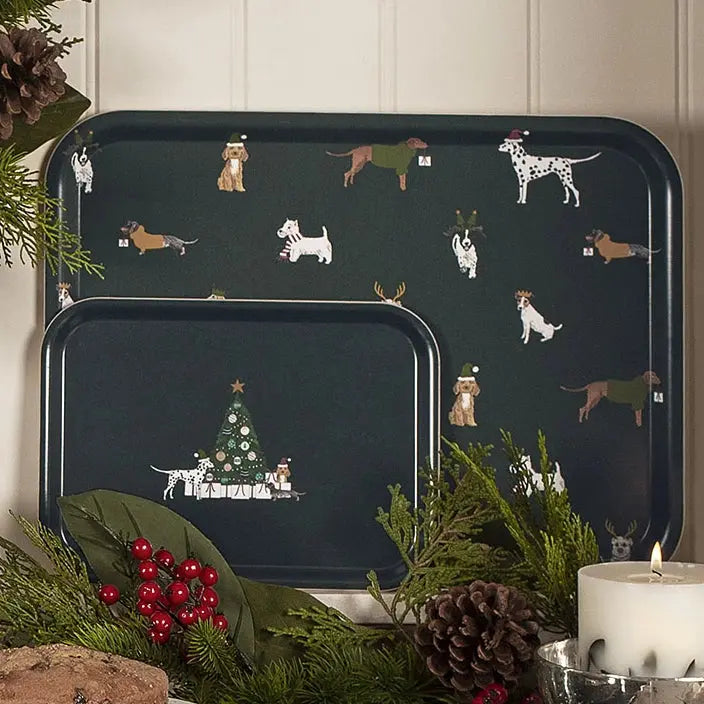 Sophie Allport - 'Christmas Dogs' Large Tray (Sale Price)