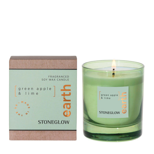 Stoneglow 'Earth' Candle, Green Apple & Lime