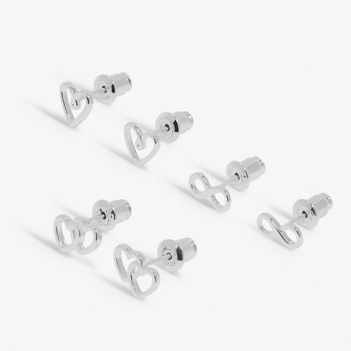 Joma Life's A Charm 'Friendship' Earrings, Silver-plated, Set of 3