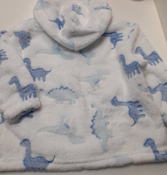 Babywear Infant Fleece Hoodies, Blue Dinosaur or Pink Heart