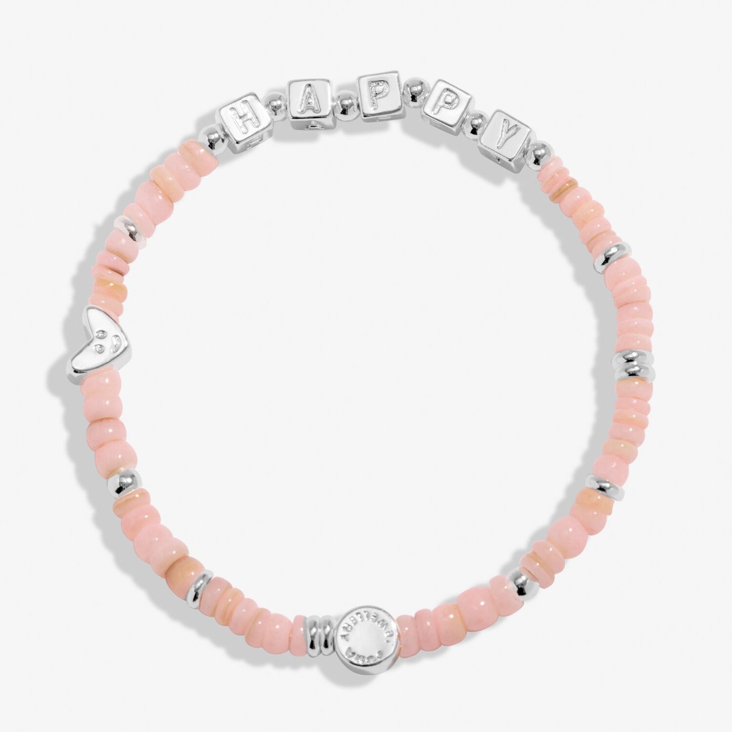 Joma Children's Happy Little Moments Happy Birthday Bracelet, Silver-Plated & Natural Shell Beading