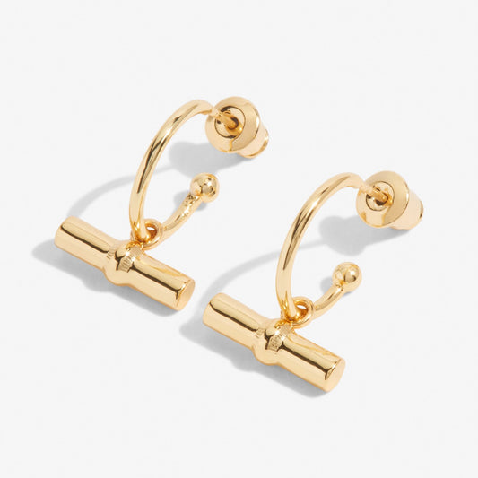 Joma Aura Bar Hoop Earrings, Gold-Plated