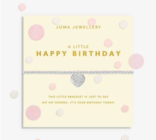 Joma Confetti A Little Happy Birthday Bracelet, Silver-plated