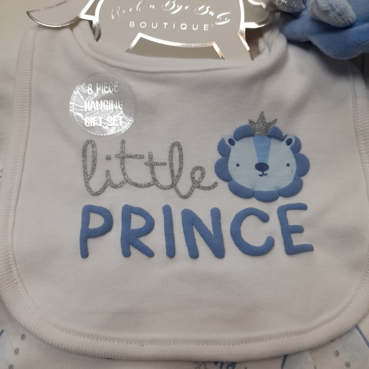 Babywear 'Little Prince' 8 Piece Set, White / Blue