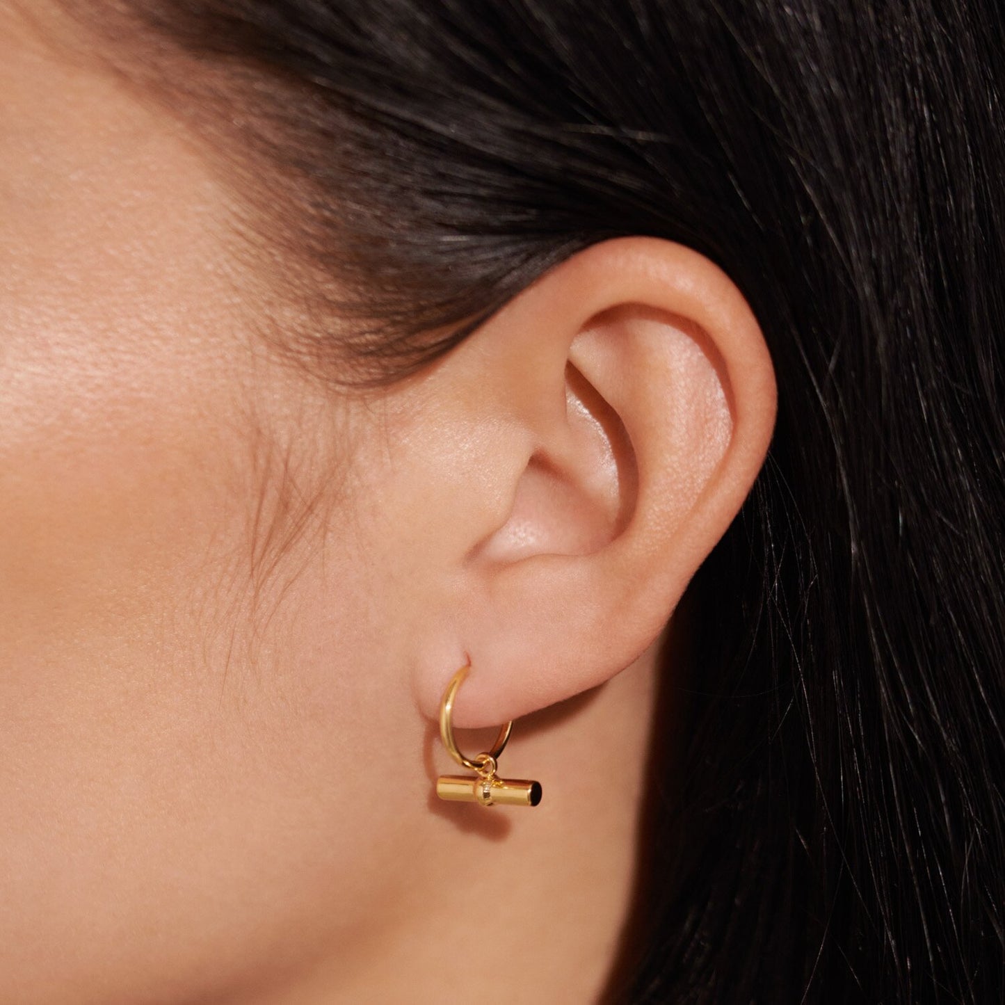 Joma Aura Bar Hoop Earrings, Gold-Plated