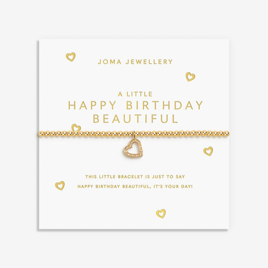 Joma A Little Happy Birthday Beautiful Bracelet,  Gold-Plated