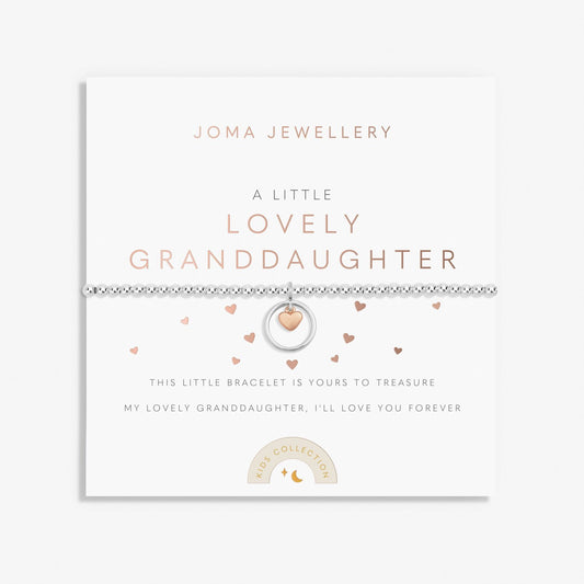 Joma Children's A Little Lovely Granddaughter Bracelet, Silver & Rose Gold-Plated