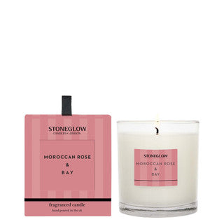 Stoneglow Tumbler Candle Moroccan Rose & Bay