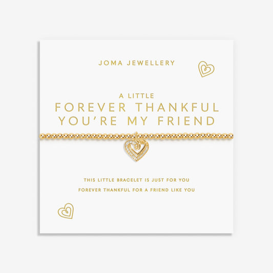 Joma A Little Forever Thankful You're My Friend Bracelet, Gold-Plated