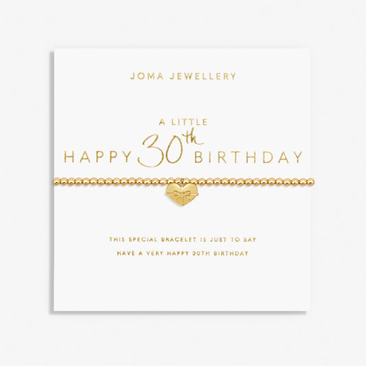 Joma A Little 30th Birthday Bracelet, Gold-Plated