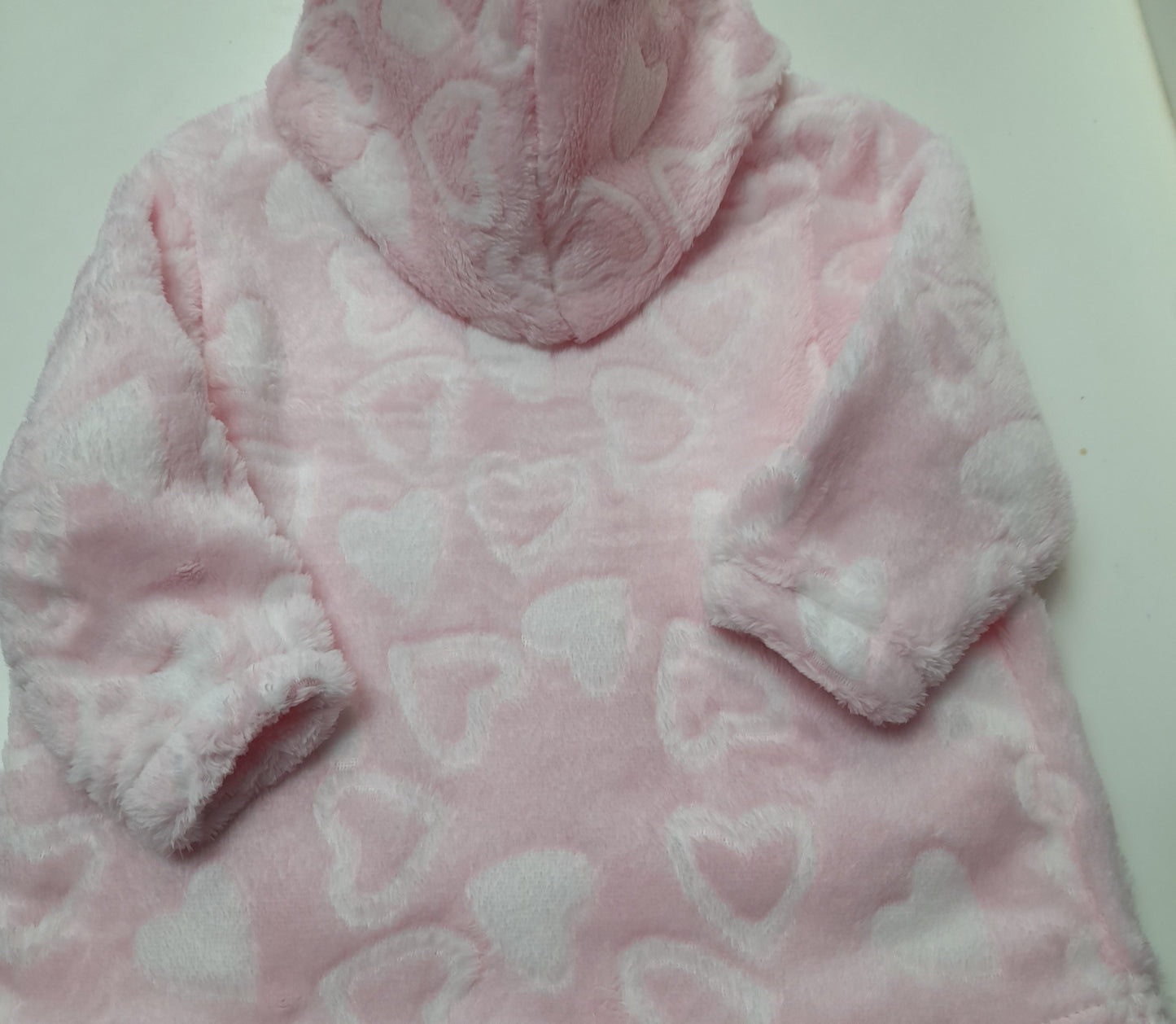 Babywear Infant Fleece Hoodies, Blue Dinosaur or Pink Heart