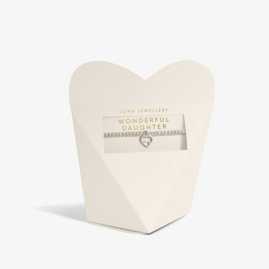 Joma From The Heart Gift Box Wonderful Daughter Bracelet, Silver-Plated