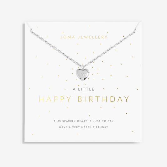 Joma A Little Happy Birthday Necklace, Silver-Plated