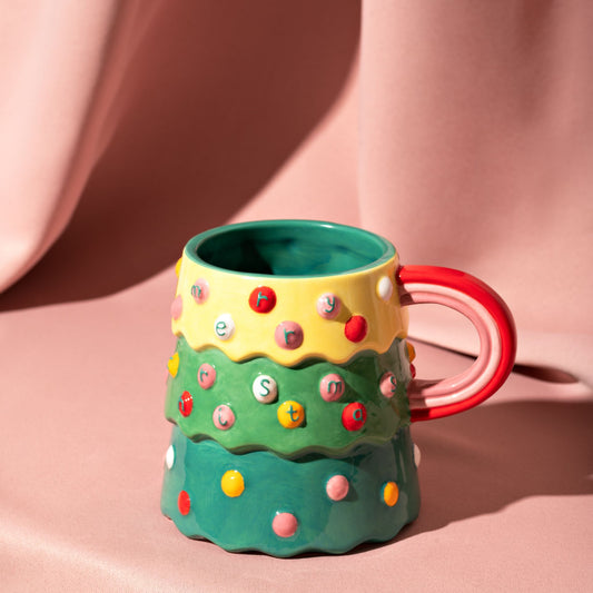 Raspberry Blossom - Mug, Christmas Tree, Boxed